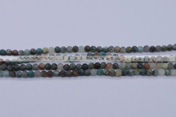 CCS760 15.5 inches 4mm round matte natural chrysocolla beads