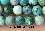 CCS882 15.5 inches 5.5mm faceted round natural chrysocolla beads