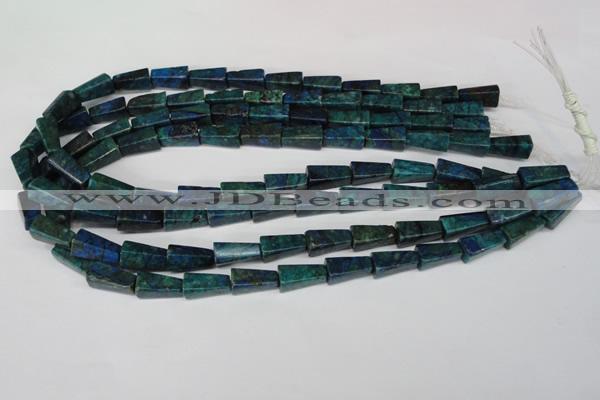 CCS90 15.5 inches 8*16mm trapezoid dyed chrysocolla gemstone beads