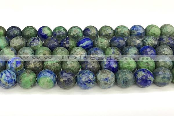 CCS922 15 inches 10mm faceted round chrysocolla beads wholesale