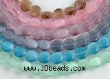 CCT04 10mm different color coin shape cats eye beads Wholesale