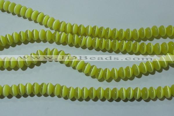 CCT277 15 inches 5*8mm rondelle cats eye beads wholesale