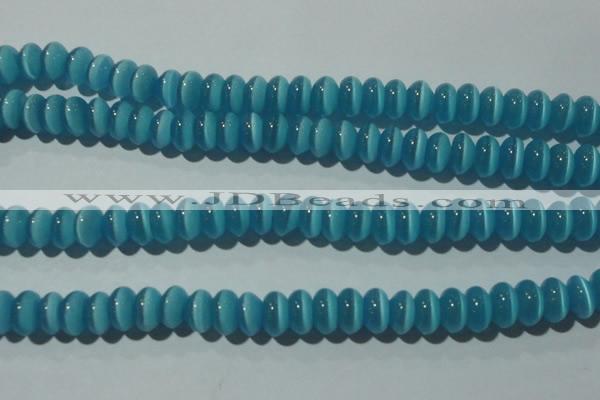 CCT284 15 inches 5*8mm rondelle cats eye beads wholesale