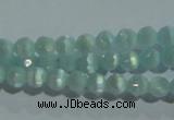 CCT323 15 inches 4mm faceted round cats eye beads wholesale