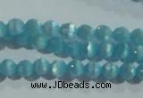 CCT324 15 inches 4mm faceted round cats eye beads wholesale