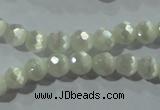 CCT341 15 inches 5mm faceted round cats eye beads wholesale