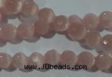 CCT342 15 inches 5mm faceted round cats eye beads wholesale