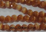 CCT344 15 inches 5mm faceted round cats eye beads wholesale