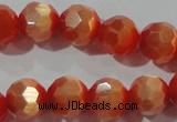 CCT373 15 inches 8mm faceted round cats eye beads wholesale