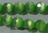 CCT379 15 inches 8mm faceted round cats eye beads wholesale