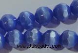 CCT382 15 inches 8mm faceted round cats eye beads wholesale