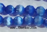 CCT383 15 inches 8mm faceted round cats eye beads wholesale