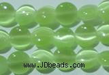 CCT460 15 inches 6mm flat round cats eye beads wholesale