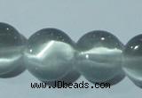 CCT511 15 inches 10mm flat round cats eye beads wholesale