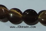 CCT527 15 inches 10mm flat round cats eye beads wholesale