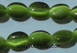 CCT648 15 inches 6*8mm oval cats eye beads wholesale