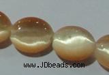 CCT667 15 inches 8*10mm oval cats eye beads wholesale