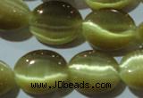 CCT673 15 inches 8*10mm oval cats eye beads wholesale