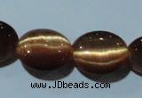 CCT674 15 inches 8*10mm oval cats eye beads wholesale