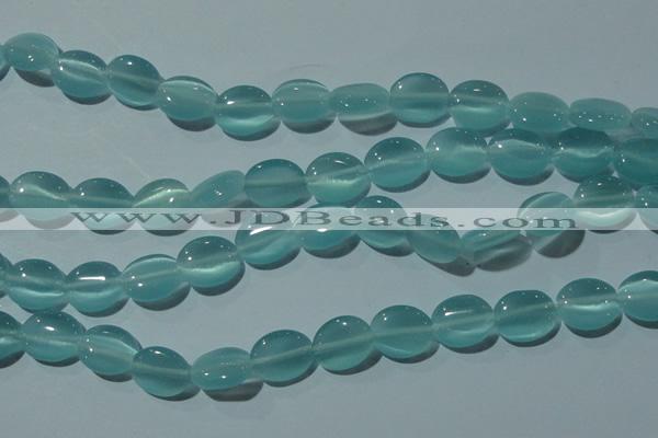 CCT676 15 inches 8*10mm oval cats eye beads wholesale