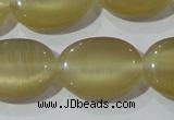 CCT723 15 inches 10*14mm oval cats eye beads wholesale