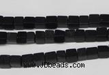 CCU09 15.5 inches 4*4mm cube black agate beads wholesale