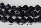 CCU106 15.5 inches 6*6mm cube blue goldstone beads wholesale