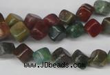 CCU107 15.5 inches 6*6mm cube Indian agate beads wholesale