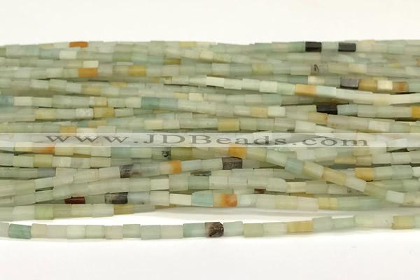 CCU1082 15 inches 2*4mm cuboid amazonite beads