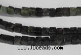 CCU11 15.5 inches 4*4mm cube ruby zoisite beads wholesale