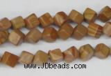 CCU110 15.5 inches 6*6mm cube grain stone beads wholesale