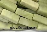 CCU1136 15 inches 4*13mm cuboid olive jade beads