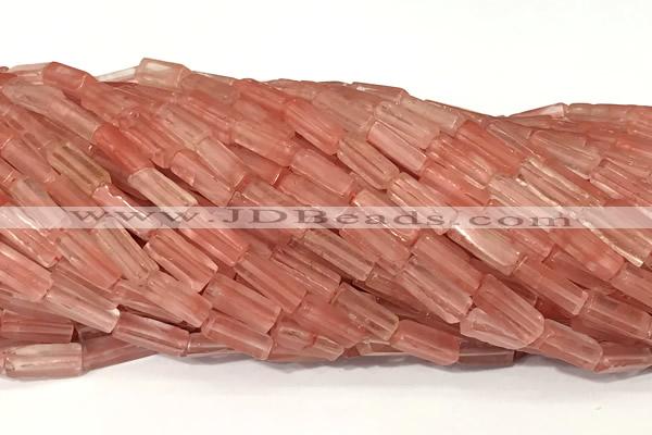 CCU1141 15 inches 4*13mm cuboid cherry quartz beads