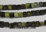 CCU12 15.5 inches 4*4mm cube yellow turquoise beads wholesale