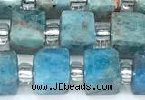 CCU1315 15 inches 7mm - 8mm faceted cube apatite beads