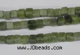 CCU28 15.5 inches 5*5mm cube Canadian jade beads wholesale