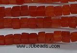 CCU305 15.5 inches 4*4mm cube red agate beads wholesale