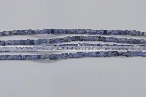 CCU314 15.5 inches 4*4mm cube sodalite beads wholesale