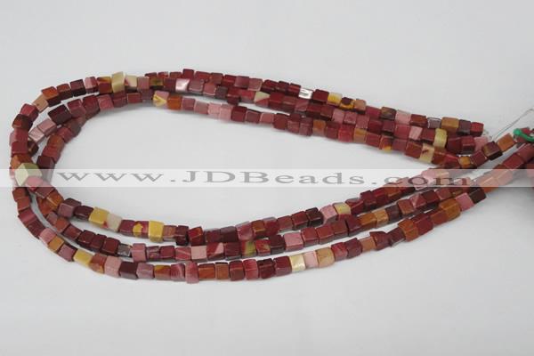 CCU35 15.5 inches 5*5mm cube mookaite beads wholesale