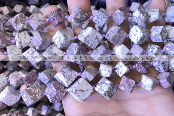 CCU403 15.5 inches 8*10mm - 14*16mm cube osmanthus stone beads