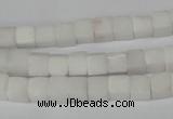 CCU45 15.5 inches 6*6mm cube white stone beads wholesale