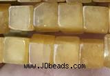 CCU481 15.5 inches 6*6mm cube yellow aventurine beads wholesale