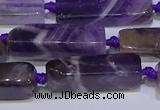 CCU602 15.5 inches 8*20mm - 10*30mm cuboid dogtooth amethyst beads