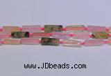 CCU608 15.5 inches 8*20mm - 10*30mm cuboid mixed quartz beads