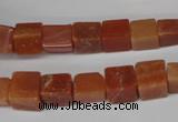 CCU68 15.5 inches 8*8mm cube red aventurine beads wholesale