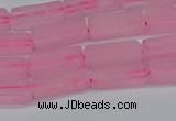 CCU711 15.5 inches 4*13mm cuboid rose quartz beads wholesale