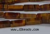 CCU719 15.5 inches 4*13mm cuboid yellow tiger eye beads wholesale