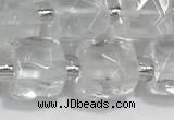 CCU750 15 inches 8*8mm faceted cube white crystal beads