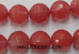 CCY115 15.5 inches 14mm faceted round cherry quartz beads wholesale