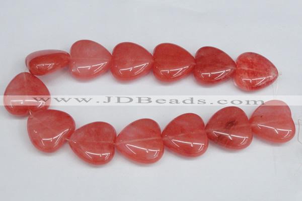 CCY164 15.5 inches 30*30mm heart cherry quartz beads wholesale